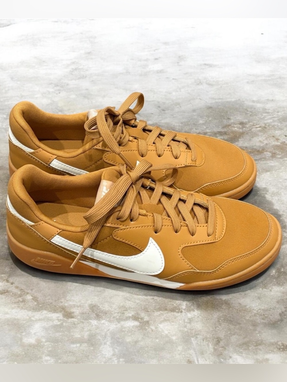 Nike Low-Top Sneakers in Mustard with White Swoosh